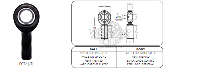 pcm rod end