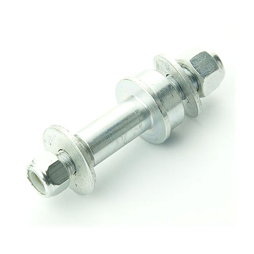 Custom heim ball joint pivot pin with cross-drilled retaining hole