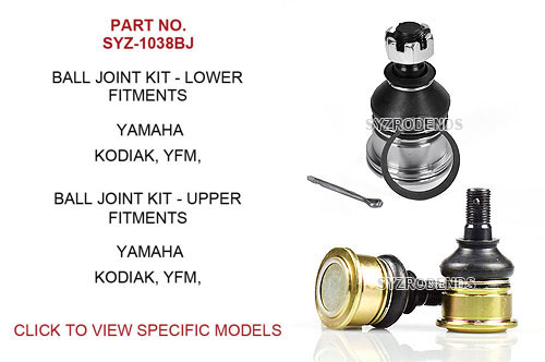 SYZ-1038BJ upper and lower ball joints for Yamaha Kodiak and YFM