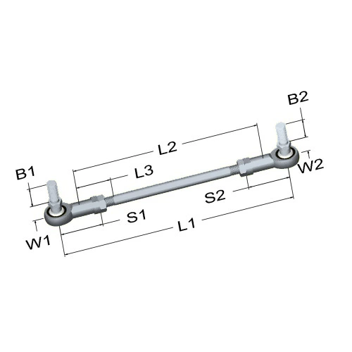 lcr132linkageconnectingrod1250in1220thread1220rodendstudthreadsptferace SYZ Rod Ends lcr-132-linkage-connecting-rod-12-50-in-1-2-20-thread-1-2-20-rod-end-stud-threads-ptfe-race